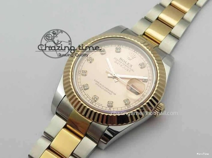 MiroTime 0201 DateJust II 41mm SS RG BP Maker Best Edition RG Diam Dial On SS RG Bracelet SA Efficient 3712